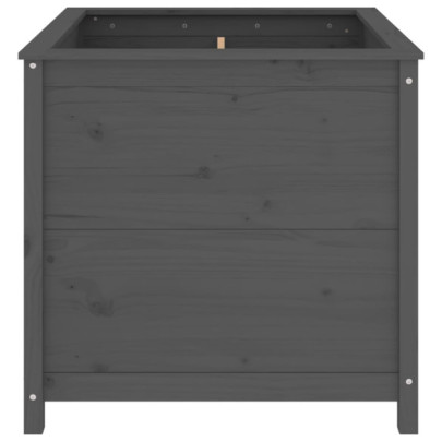 Jardinieră Grădină Gri - Lemn Masiv Pin | Livrare Gratuită