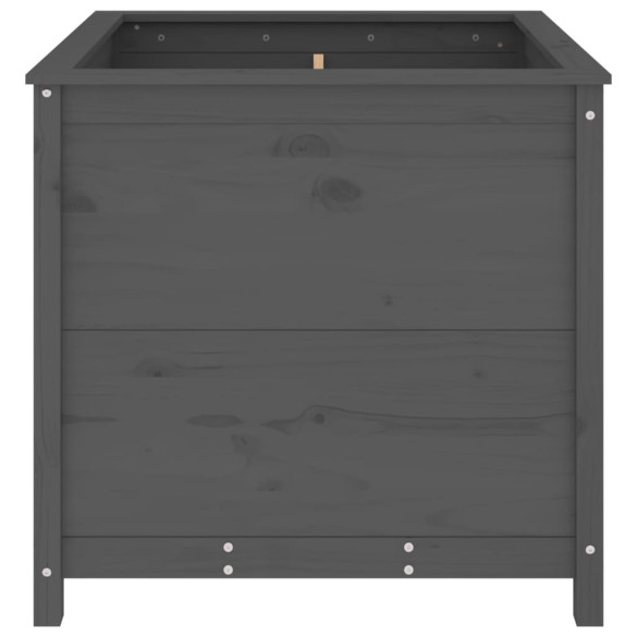 Jardinieră Grădină Gri - Lemn Masiv Pin | Livrare Gratuită