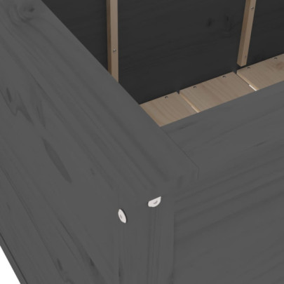 Strat Înălțat Grădină Gri - Lemn Masiv Pin - Livrare Gratuită