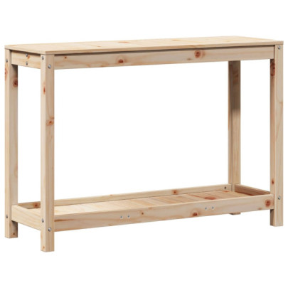 Masă de plantare lemn masiv de pin cu poliță - 108x35x75 cm