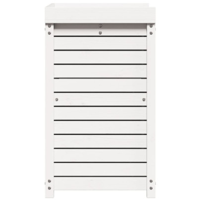 Masă de plantare cu rafturi alb lemn masiv pin - Comandă acum