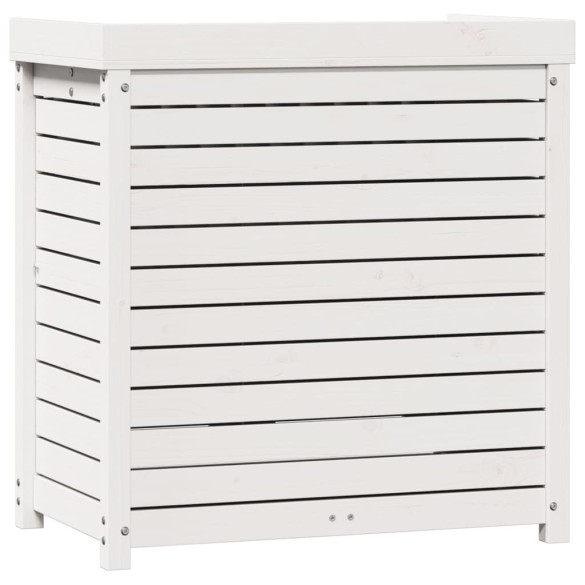 Masă de plantare cu rafturi alb lemn masiv pin - Comandă acum