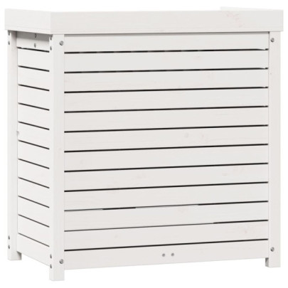 Masă de plantare cu rafturi alb lemn masiv pin - Comandă acum