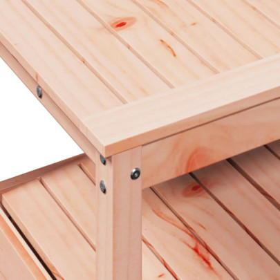 Masă de plantare cu rafturi din lemn masiv Douglas