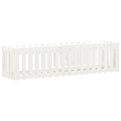 Pat Înălțat Grădină Lemn Pin Alb 200x50x50cm - Comandă Acum