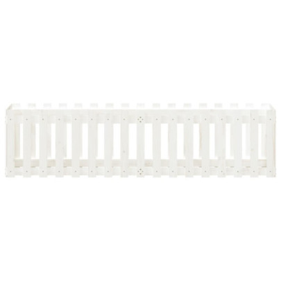 Pat Înălțat Grădină Lemn Pin Alb 200x50x50cm - Comandă Acum