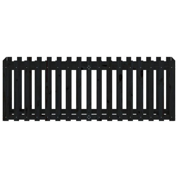 Pat Grădină Înălțat cu Gard - Lemn Pin | Livrare Gratuită