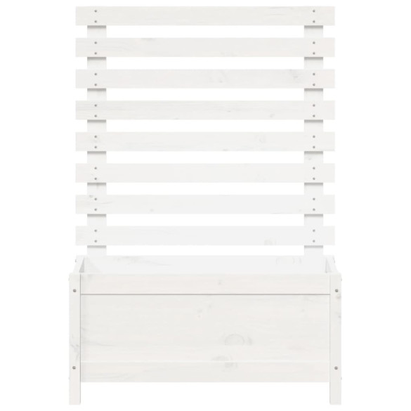 Jardinieră grădină lemn masiv pin raft alb | Livrare gratuită