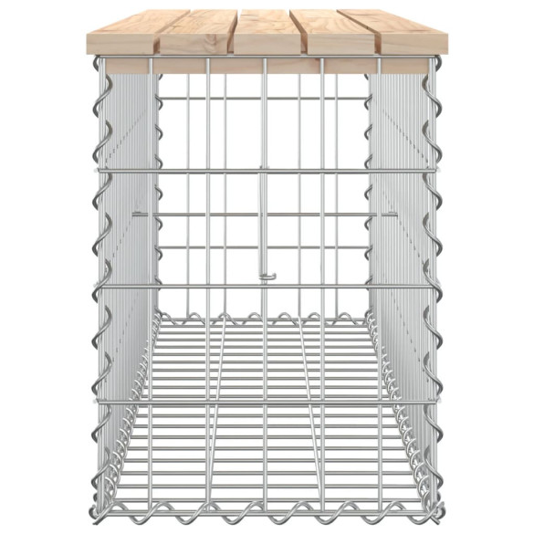 Bancă Grădină Gabion - Lemn Masiv Pin - Livrare Gratuită