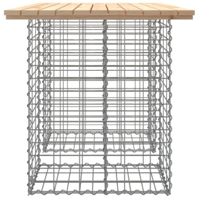 Bancă grădină design gabion - lemn masiv de pin | Livrare gratuită