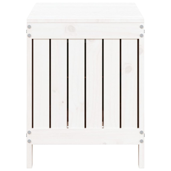 Cutie Depozitare Grădină Alb - Lemn Masiv Pin - 76x42,5x54 cm