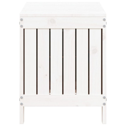 Cutie Depozitare Grădină Alb - Lemn Masiv Pin - 76x42,5x54 cm