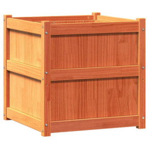 Jardiniere Grădină Lemn Masiv - 2 bucăți - Maro Ceruit 2