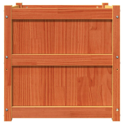 Jardiniere Grădină Lemn Masiv - 2 bucăți - Maro Ceruit