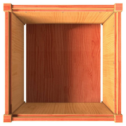 Jardiniere Grădină Lemn Masiv - 2 bucăți - Maro Ceruit