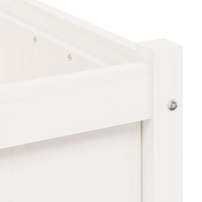 Jardinieră Grădină Albă - Lemn Masiv de Pin 70x70 cm