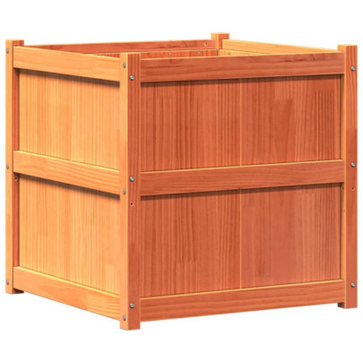 Jardinieră Lemn Masiv Pin - 70x70x70 cm - Livrare Gratuită