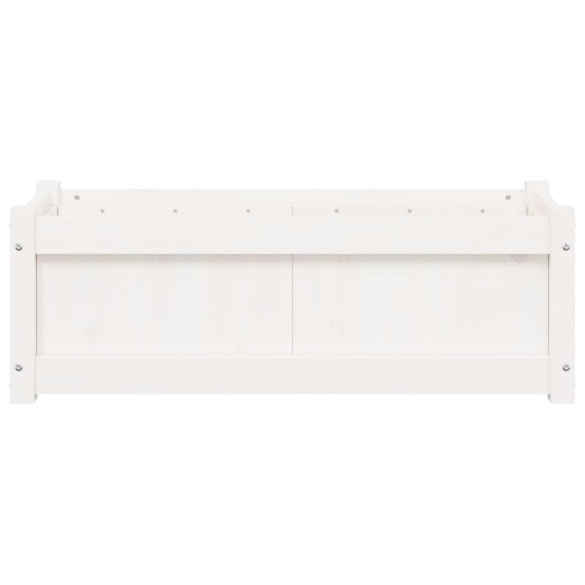 Jardiniere Grădină Lemn Masiv - 2 bucăți Alb - Livrare Gratuită