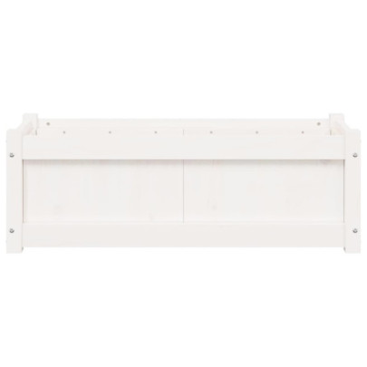 Jardiniere Grădină Lemn Masiv - 2 bucăți Alb - Livrare Gratuită