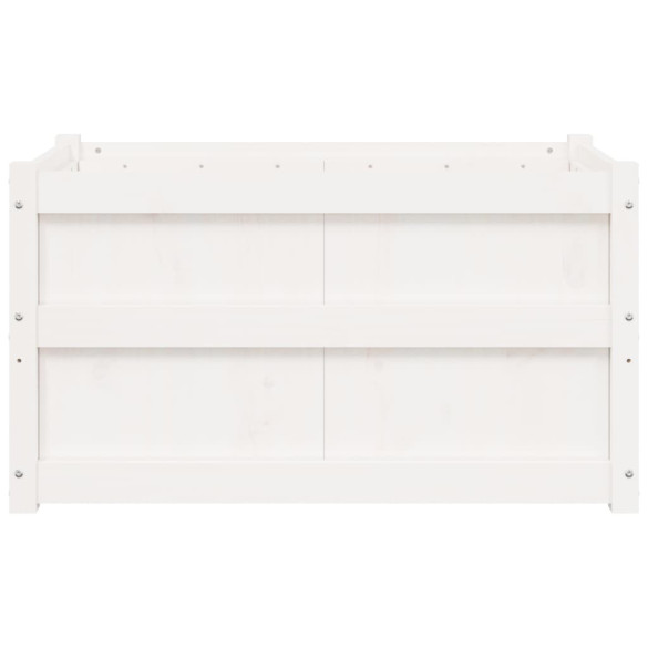 Jardinieră Grădină Albă - Lemn Masiv de Pin 90x50x50 cm
