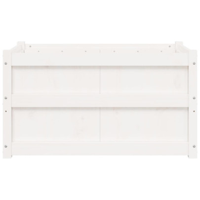 Jardinieră Grădină Albă - Lemn Masiv de Pin 90x50x50 cm