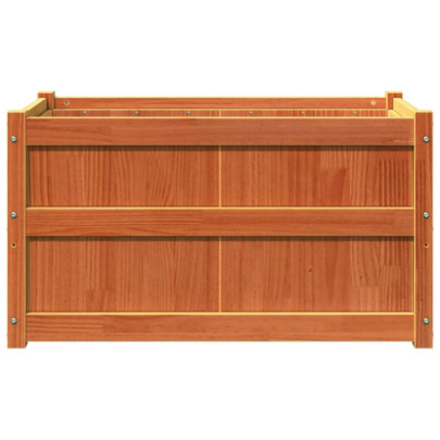 Jardiniere Grădină Lemn Masiv - 2 bucăți - Maro Ceruit