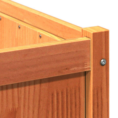 Jardiniere Grădină Lemn Masiv - 2 bucăți - Maro Ceruit