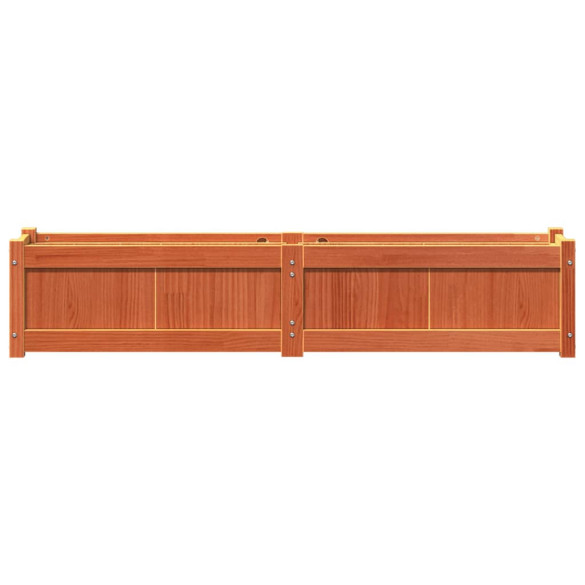 Jardiniere Grădină Lemn Masiv - 2 bucăți - Maro Ceruit