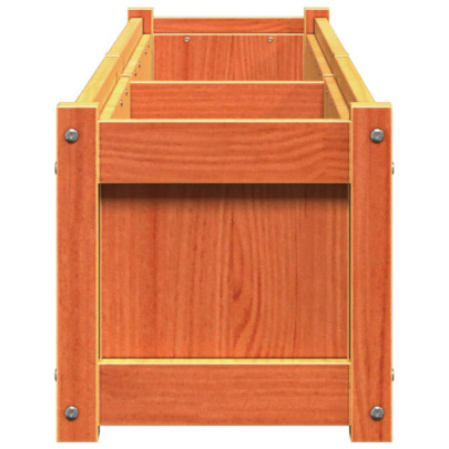 Jardiniere Grădină Lemn Masiv - 2 bucăți - Maro Ceruit