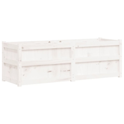 Jardinieră Grădină Albă din Lemn Masiv de Pin | Livrare Gratuită