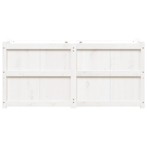 Jardinieră Grădină Albă din Lemn Masiv de Pin | Livrare Gratuită