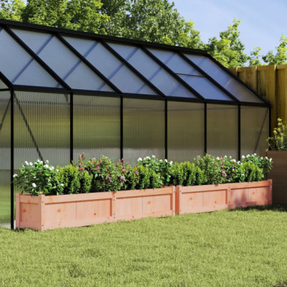 Jardiniere Grădină Lemn Masiv - Set 2 bucăți - Livrare Gratuită