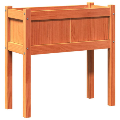 Jardiniere Grădină Lemn Pin - Set 2 Bucăți - Maro Ceruit