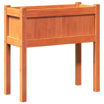 Jardiniere Grădină Lemn Pin - Set 2 Bucăți - Maro Ceruit