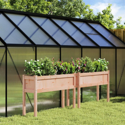 Jardiniere Grădină Lemn Douglas - 2 bucăți | Livrare Gratuită