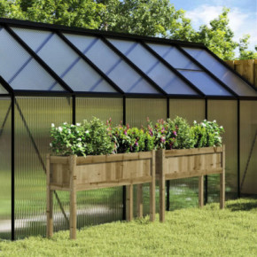 Jardiniere Lemn Pin cu Picioare - Set 2 Bucati | Livrare Gratuita