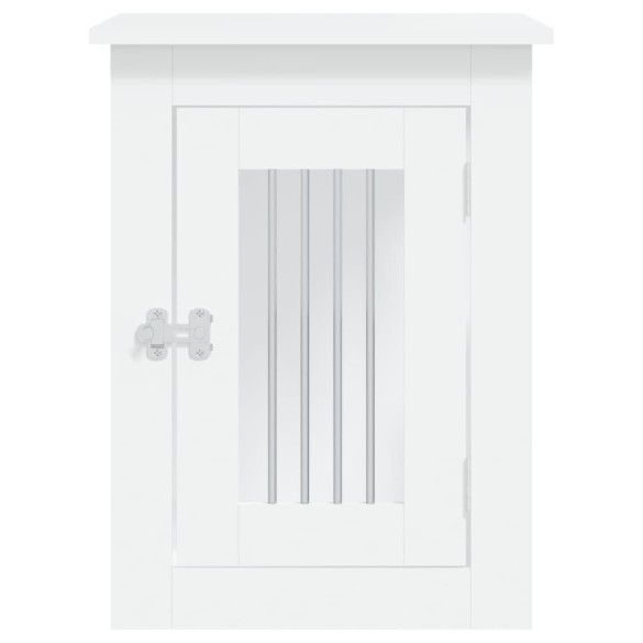 Cușcă Ladă pentru Câini Alb - Mobilier Funcțional