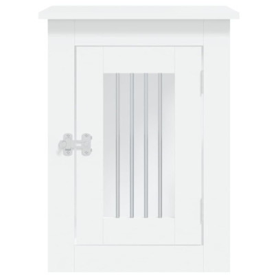 Cușcă Ladă pentru Câini Alb - Mobilier Funcțional