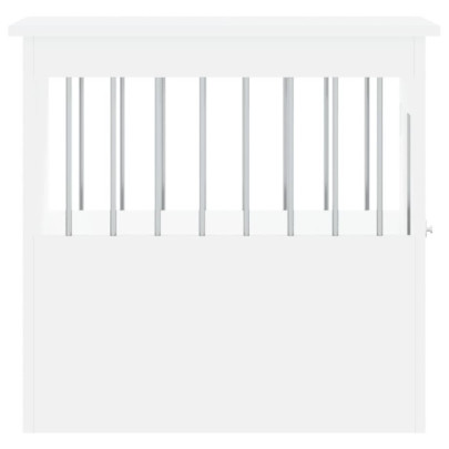 Cușcă Ladă pentru Câini Alb - Mobilier Funcțional