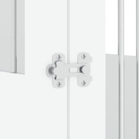 Ladă pentru Câini Albă - Cușcă și Masă 2 în 1