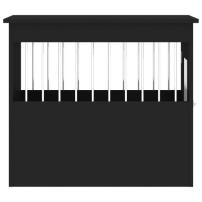 Cușcă Câini Lemn Compozit 55x75x65 cm - Negru