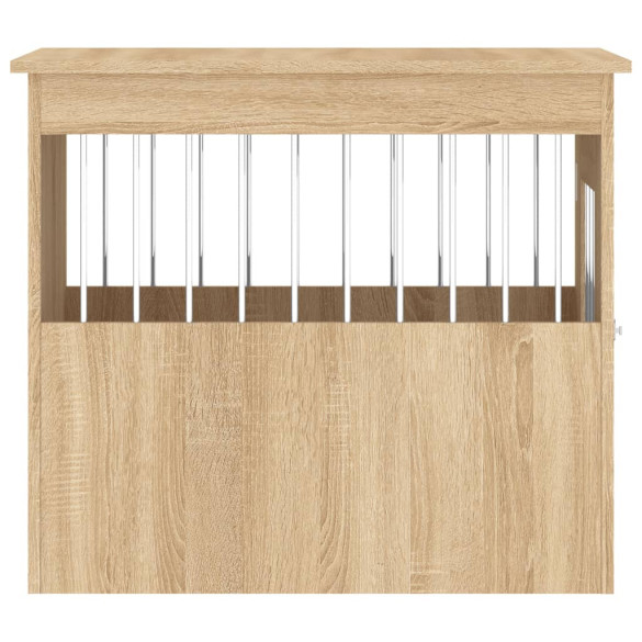 Ladă pentru Câini Stejar Sonoma - Cușcă și Masă de Capăt