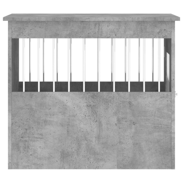 Cușcă Câini cu Masă - Lemn Compozit - Gri Beton - Livrare Gratuită