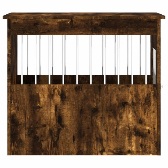 Ladă pentru Câini 2 în 1 - Masă Capăt - Stejar Fumuriu