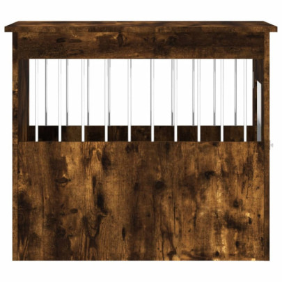 Ladă pentru Câini 2 în 1 - Masă Capăt - Stejar Fumuriu