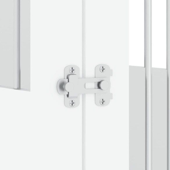 Ladă pentru Câini Albă - Cușcă și Masă de Capăt