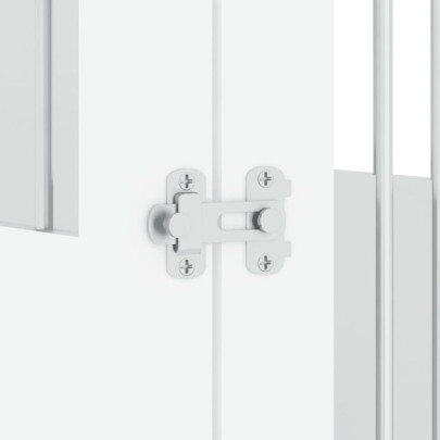 Ladă pentru Câini Albă - Cușcă și Masă de Capăt