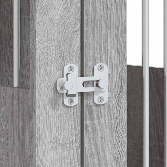 Ladă Câini Lemn Compozit cu Masă - Gri Sonoma | Livrare Gratuită