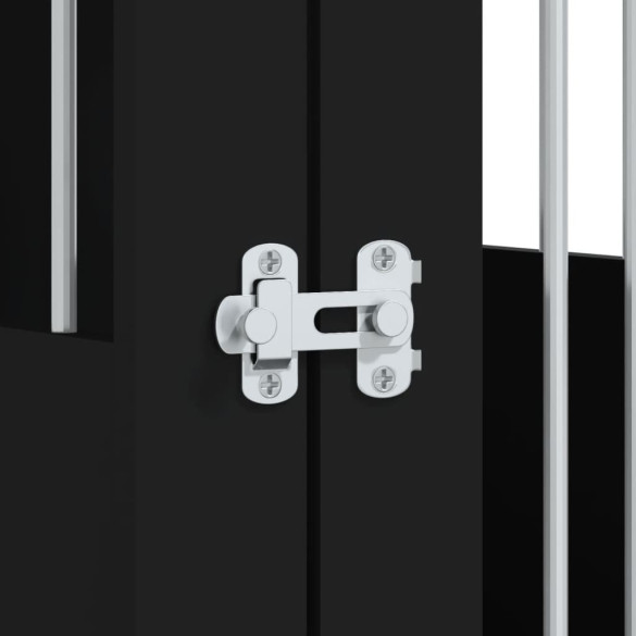 Cușcă Câini cu Masă Capăt - Negru - Lemn Compozit