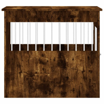 Cușcă pentru câini cu masă incorporată - Stejar fumuriu